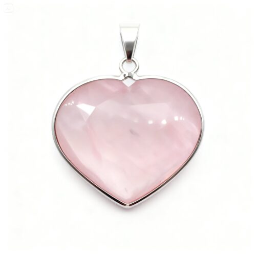 Pingente de Quartzo Rosa