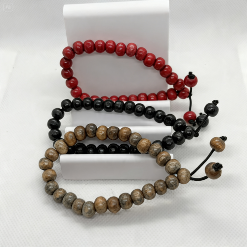 Pulseira Japamala 27 Contas Madeira Simples